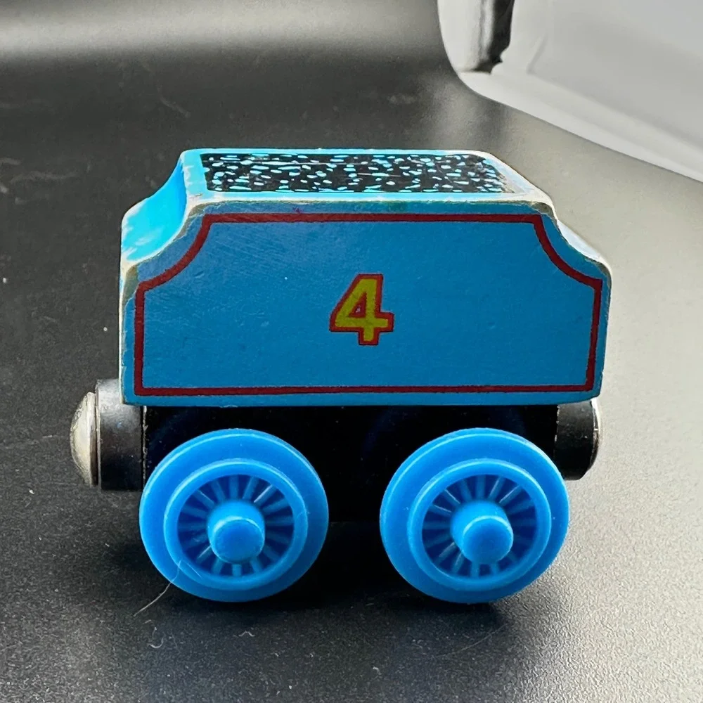 Vtg 1996 Thomas Wooden Railway Gordon Tender #4 Blue‎ Coal Train Britt Allcroft